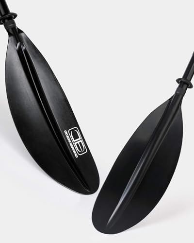 OCEANBROAD Kayak Paddle 86in/218cm, 90.5in/230cm, 95in/241cm Alloy Shaft Kayaking Boating Canoeing Oar with Paddle Leash