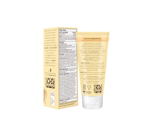 Babo Botanicals Daily Sheer Mineral Face Sunscreen Lotion SPF40 - Natural Zinc Oxide & Titanium Dioxide - 70% Organic Ingredients - Raspberry Oil & Aloe Vera - Fragrance Free - For Face - For all ages
