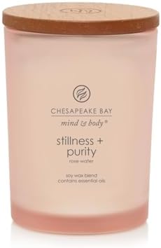 Chesapeake Bay Balance + Harmony Scented Candle Water Lily Pear Fragrance 50 Hours Burn Time Warm & Decorative Soy Wax Blend