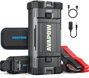 AVAPOW Car Jump Starter, 4000A Peak Battery | For All Gas or Up to 10L Diesel, Portable Booster Power Pack, 12V Auto Jump Box with LED Light