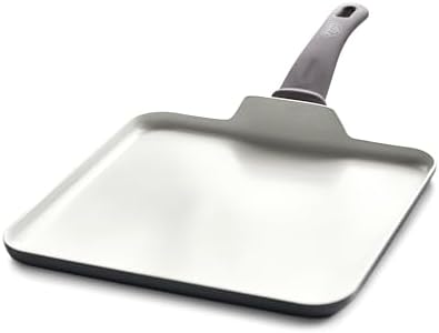 GreenLife Soft Grip Diamond Healthy Ceramic Nonstick 11" Griddle Pan, PFAS-Free, Dishwasher Safe, Black