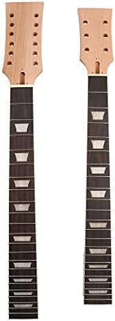 DIY Electric Guitar Kit Double Neck 12 String Beginner Guitar Kit | Mahogany Body, Mahogany Neck, Rosewood Fretboard, Right Handed, Chrome Hardware