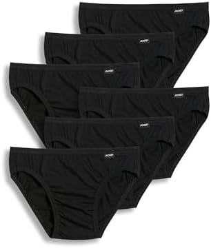 Jockey Men's Underwear Elance Bikini - 6 Pack, Black, M