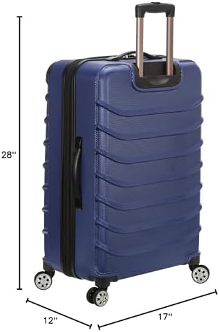 Rockland Speciale Hardside 2 Piece Expandable Spinner Luggage Set, (20"/28"), Black
