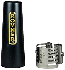 Rovner Ligature & Plastic Cap for Tenor Slim Saxophone - Platinum Ligature for Metal Mouthpiece (P-2M)