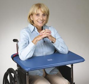 Skil-Care 16"-18" Wheelchair Vinyl Lap Tray with Straps, Provides Proper Body Alignment & Balance, Available in Nylon or Vinyl Covers, Easy-Release Hook & Loop Closures, Wipe-Clean Surface, 705020