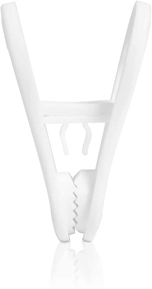 Otylzto 20PCS Multi-Purpose White Hanger Clips, Standard Plastic Clips