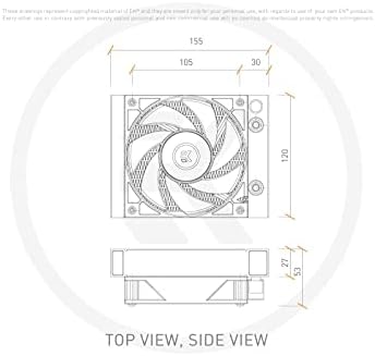 EK AIO 120mm, D-RGB All-in-One CPU Cooler with EK-Vardar High-Performance PMW Fans, Water Cooling Computer Parts, 120mm Fan, Intel 115X/1200/2066