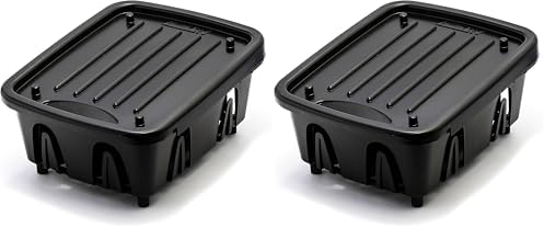Camco RV Mini Dish Drainer & Tray - Features a Sloped Drain Tray Design, Heavy-Duty Construction - Ideal for Small Spaces, Apartments, Boats, and More -9.5"L x 11.7"W x 4.75"H - Black (43512)