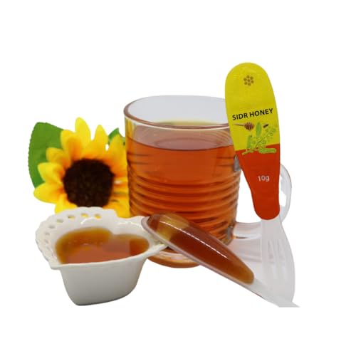 Authentic Mountain Sidr Honey - Jujube Honey, Supports Mental Health, Memory and Cognition, 100% Natural, Raw Liquid Honey, Gluten Free (500g / 17.6oz)