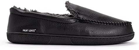 Muk Luks Men's Moccasin-Black Slip-On Loafer
