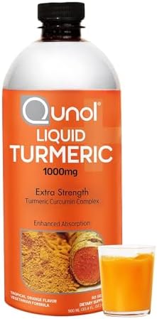 Qunol Liquid Turmeric 1000mg, Black Pepper Enhanced Absorption, 60 Servings