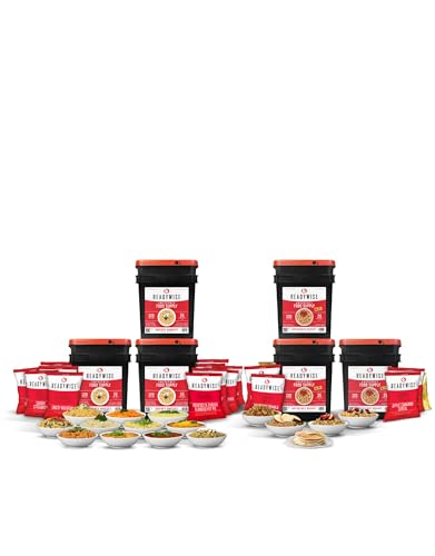 ReadyWise Emergency Food Supply - 360 Servings, 3 Buckets, Freeze Dried & Dehydrated Package of Long Term Meals, Survival Kit for Camping, Prepper Food Storage Supplies, up to 25 Year Shelf Life