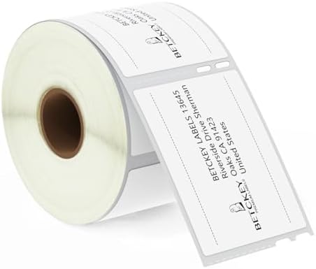 BETCKEY - Multipurpose Labels Replace for DYMO 30324/30258 (2-1/8" x 2-3/4"), Perforated, Compatible with DYMO Labelwriter 450, 4XL, NOT Fit 550 & 5XL [10 Rolls/4000 Labels]