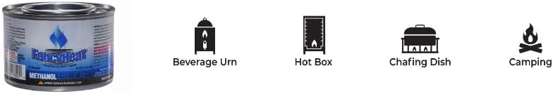 Methanol 7-Ounce Entertainment Cooking Fuel, 12 -Pack Gel Chafing Cans
