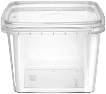 NYHI 32 oz 20 Pack Square Clear Deli Containers with Lids Disposable BPA Free Square Plastic Food Storage Containers with Lids Airtight for Meal