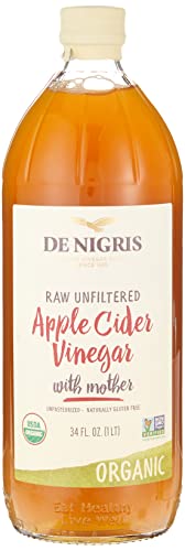 De Nigris Organic Apple Cider Vinegar, 34 Ounce (Pack of 2)