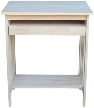 International Concepts Unfinished Mission Wood Computer Cart