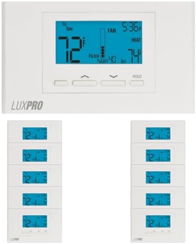 P521U Programmable 5-2 Day Thermostat for Home Use; 2 Heat, 1 Cool
