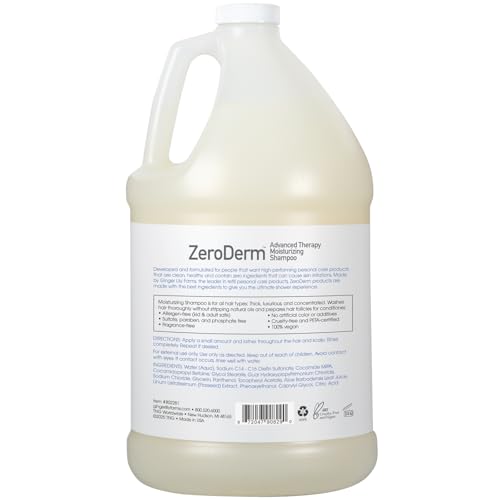 Ginger Lily Farms ZeroDerm Shampoo, 128oz, Fragrance Free