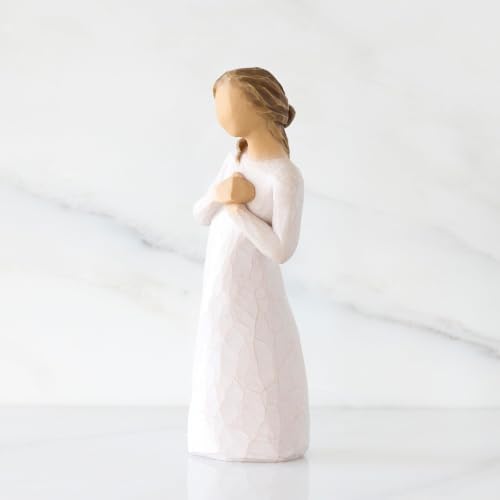 Willow Tree Quietly, Sculpted Hand-Painted Figure | Cast from a Susan Lordi Original Carving, Gift Offering Comfort, Peace, Support and Inner Strength, Includes Enclosure Card