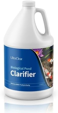Pond Clarifier for Outdoor Ponds - Treats up to 80,000 Gallons - Concentrated Live Beneficial Bacteria - - Clears Cloudy Pond Water - Safe for Fish, Plants, Pets and People