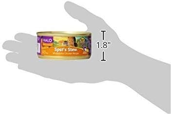 Halo Grain Free Soft Pate, Adult Cat Wet Food, Chicken in Broth Recipe, 5.5 oz, Case of 12