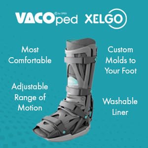 Achilles Tendon Rupture Fracture Boot, Range of Motion, XELGO Technology, German designed (Medium)