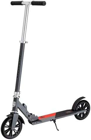 Mongoose Trace Kick Scooter for Youth Adult Boys and Girls, Quick-Release, Lightweight & Easy Folding Scooter, Bike Style Grips