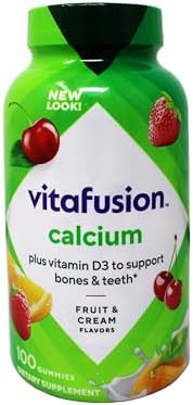 Vitafusion Gummies Calcium with Vitamin D3, 100 Count, Pack of 2