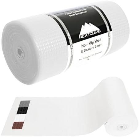 Shelf Liner, Drawer Liner & Kitchen Cabinet Liner – Thick Waterproof Rubber Refrigerator Liners, Fridge Mat, Wire Shelf Cover for Dresser, Pantry