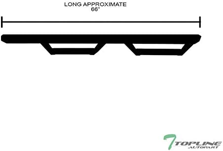 Matte Black Hoop Drop Step Side Nerf Bars Rail Running Boards v2 Compatible with 07-18 Jeep Wrangler 4 Door JK