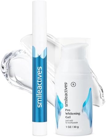 Smileactives Teeth Whitening Kit with Gel & Pen, Hydrogen Peroxide, 30-Day
