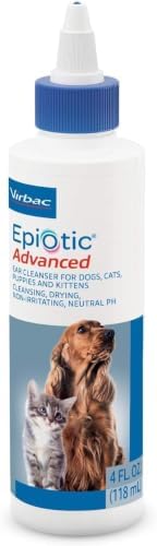 Epiotic Advanced Ear Cleanser|Gentle Ear Cleanser for Dogs and Cats | Neutral pH routine dog ear wash and cat ear cleaner dries wet ears, cleanses wax & debris to smell fresh and clean