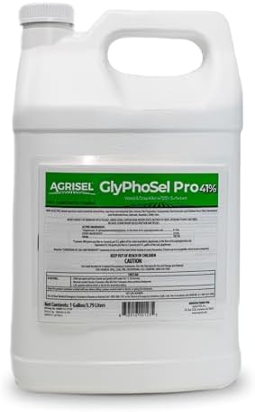 Agrisel GlyPhoSel Pro Weed Killer, Easy Mixing, Pet Safe, 128 Ounces | Tackles Hard-to-Kill Weeds, Low-Odor
