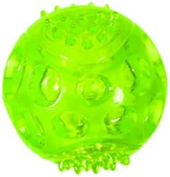 Chase 'n Chomp Durable TRP LED Light Up Fetch Ball Dog Toy, 2.5"