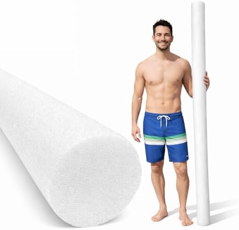 Oodles of Noodles MEGA Jumbo Pool Noodle, 6ft x 5in, White | Biggest pool noodle ever, multi-purpose, approx 6ft x 5in size.
