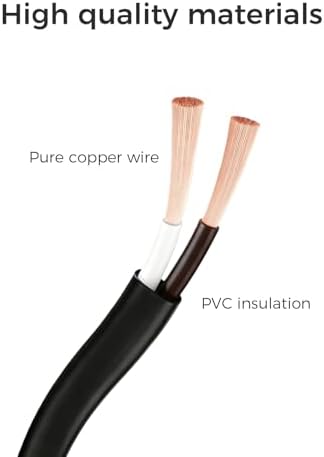 AC Power Cord for Sony PS5/PS4/PS3 Slim, Xbox Series S/Series X, Xbox One S/One X, 2 Prong C7 Universal TV Power Cable Replacement