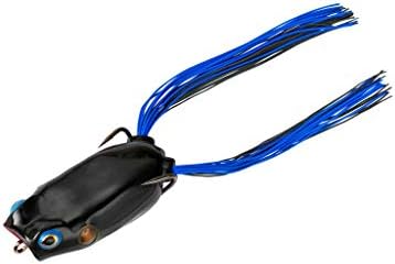 BOOYAH Poppin' Pad Crasher Topwater Bass Fishing Hollow Body Frog Lure with Weedless Hooks