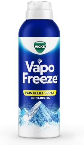 Vicks VapoFreeze Menthol Pain Relieving Spray 3oz, for Muscles & Joint Pain Associated with Arthritis, Simple Backaches, Strains, Sprains, Bruises