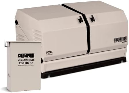 Champion Power Equipment 100177 8.5-kW Home Standby Generator with 50-Amp Outdoor-Rated Automatic Transfer Switch