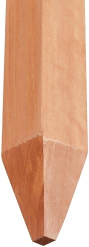 Topeakmart 177.5in Picket Fence for Garden, Wooden Fence Panels,Dark Brown