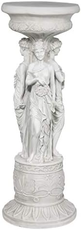 Design Toscano KY992 Chatsworth Manor Neoclassical Pedestal Column Plant Stand, Antique Stone