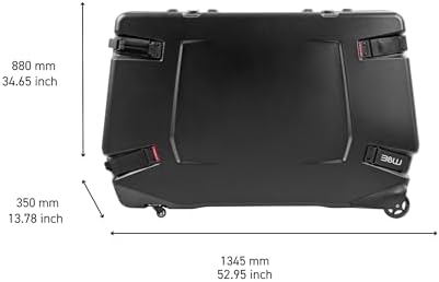 B&W Bike Case 2.0 Hard Shell Bike Travel Case - ABS Shell with Aluminum Rim - Road, Triathlon, Mountain Bikes up to 29 Inch - Frame Suspension
