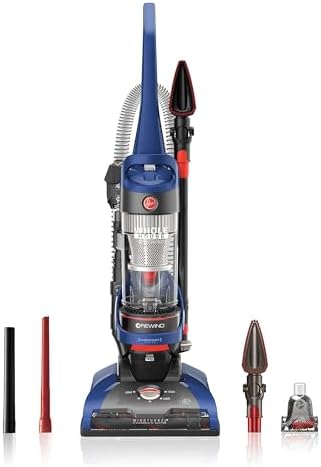 Hoover WindTunnel 2 Whole House Rewind Bagless Vacuum Cleaner | Corded Upright Vac, HEPA Media Filtration, Blocks Allergens and Absorbs Odors