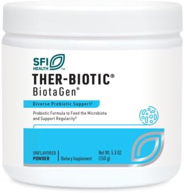 Klaire Labs SFI Health Biotagen Powder, 30 Servings, 150 Grams | Prebiotic Inulin, Beta-Glucan & Arabinogalactan to Support Gut Microbiota