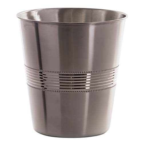 BINO Metal Waste Basket for Home, Office, Bathroom, Dorm, Kitchen and More | Trash Can Bin for Bedroom | Desk Trash Can | Home Essentials
