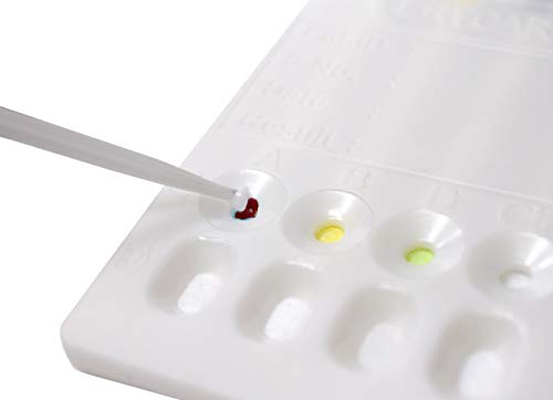 ALDON Innovating Science ABO/RH Blood Type Test Kit - Educational Use, Erycard Blood Grouping Card, Buffer Solution, Alcohol Wipe, Lancet