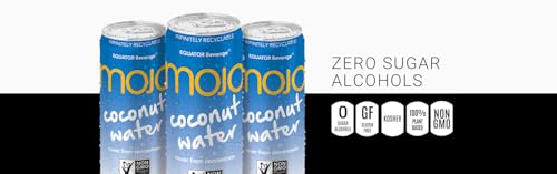 MOJO Coconut Water, Hydration, Electrolytes, Non-GMO, 11.1 oz, 12 Pack