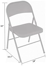 Cosco All Steel Folding Chair Antique Linen (4-pack)